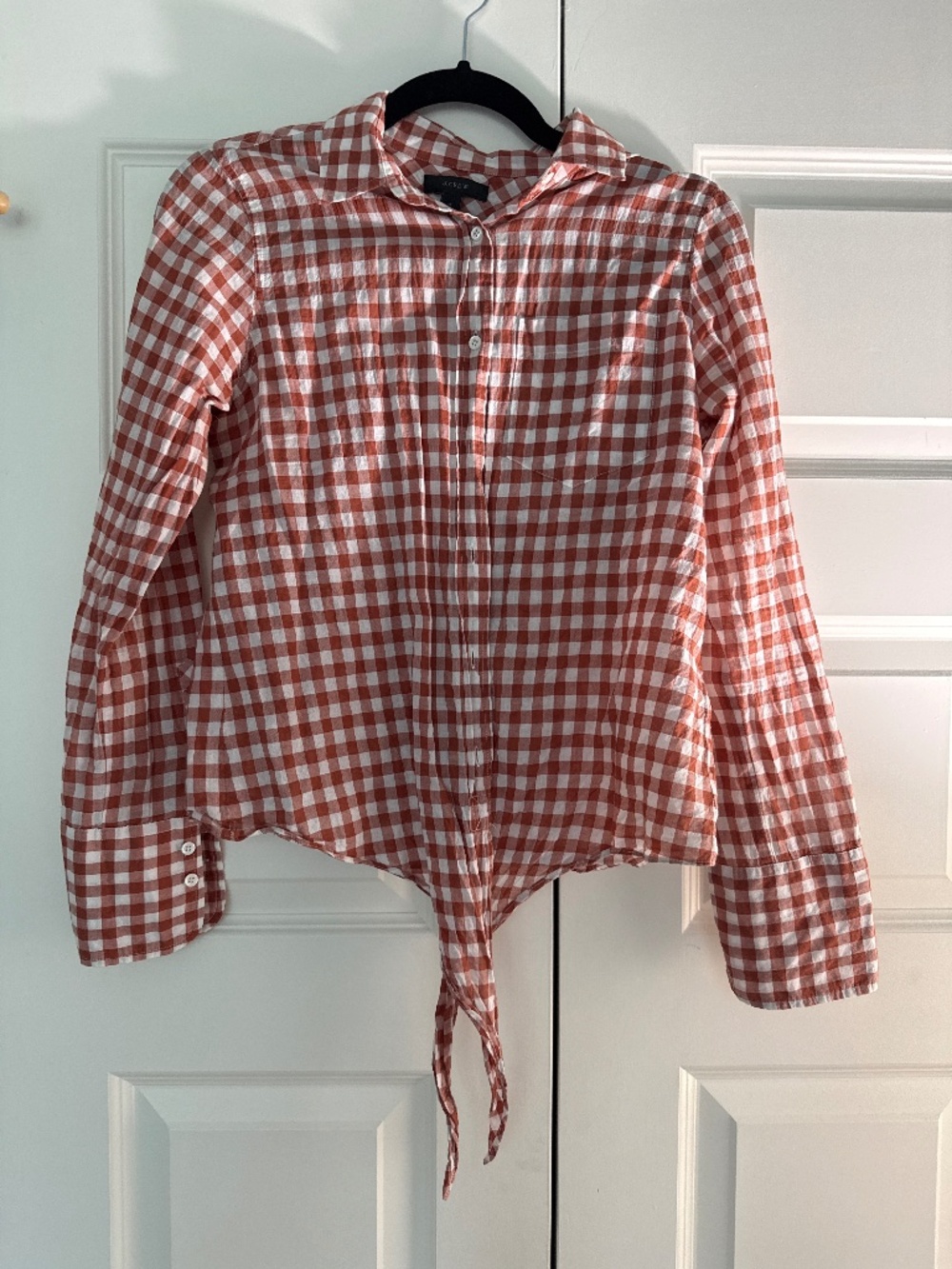 J. Crew button down with tie at waist